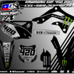 Kit de Gráficas Kawasaki KXF 450 2014 – Diseño 420